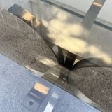 Italian design glass table from the 80s