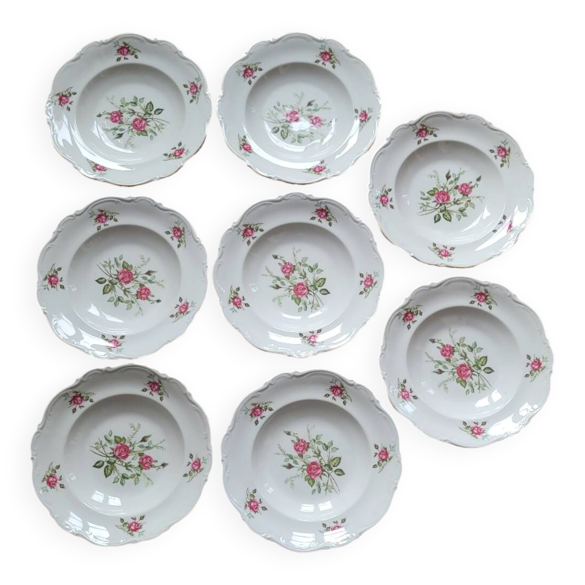 8 deep plates Mitterteich Bavaria