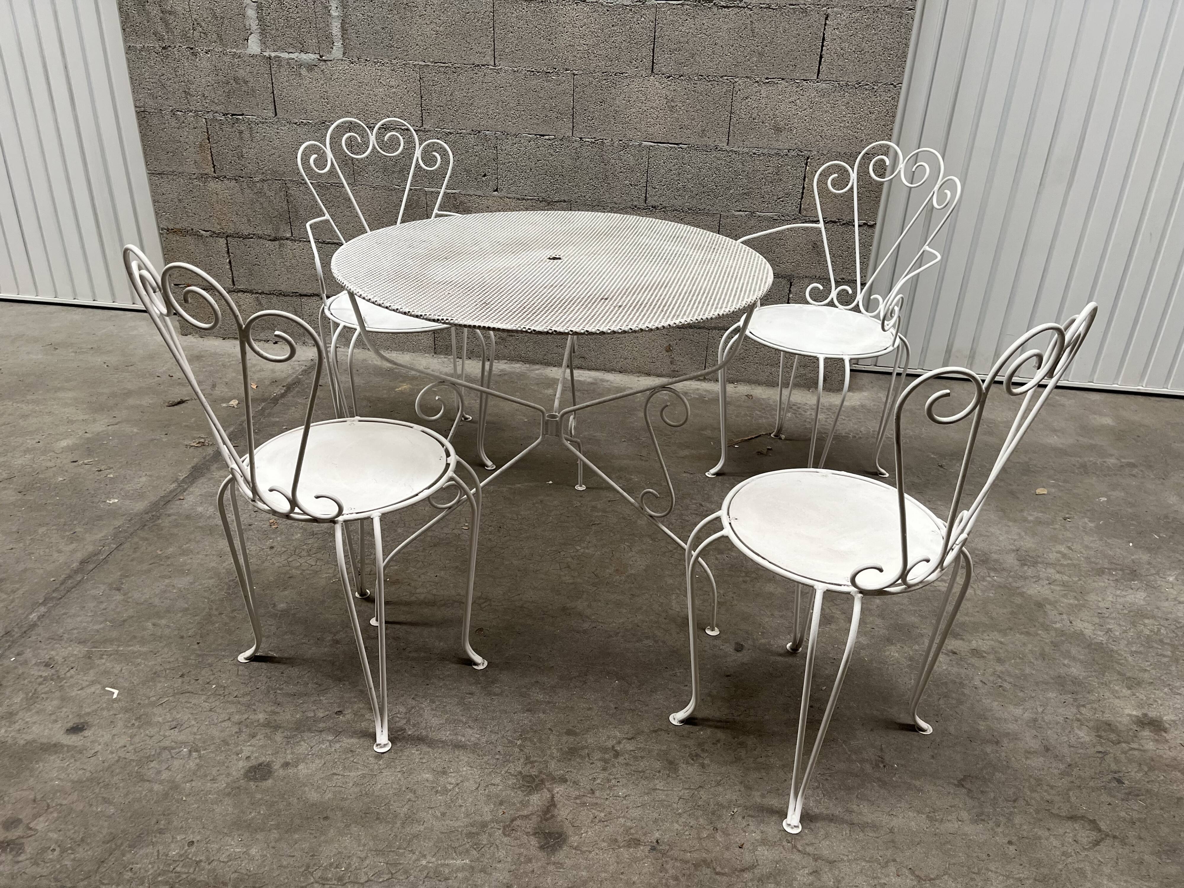 Garden furniture wrought iron 1960