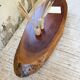Table basse années 50 plateau bois exotique XXL