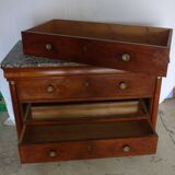Commode à colonnes en noyer