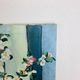 Still life painting bouquet of flowers and apples
