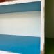Wall-mounted or free-standing wooden locker shelf