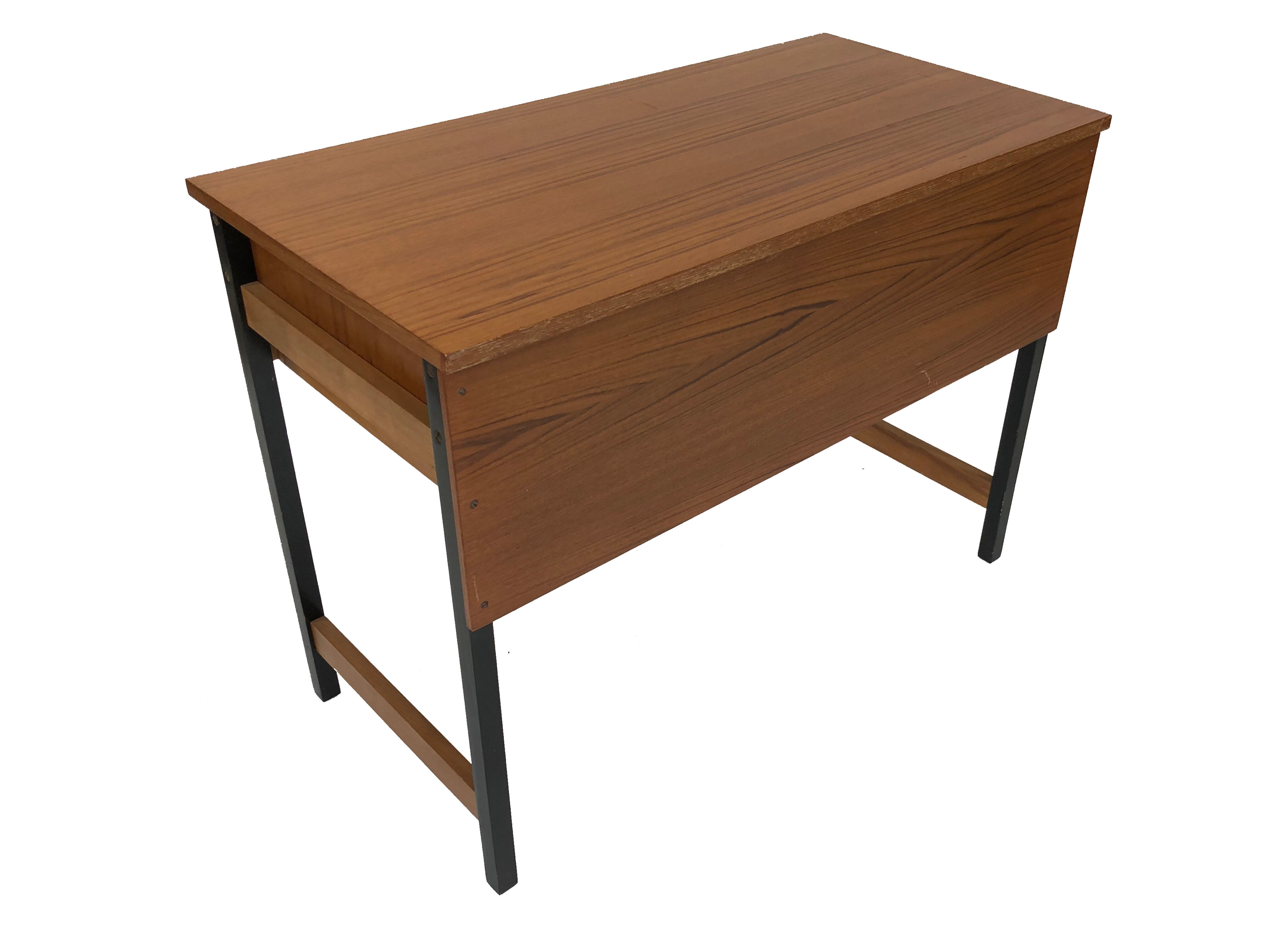 Desk of the 60 years with teak top, dutch