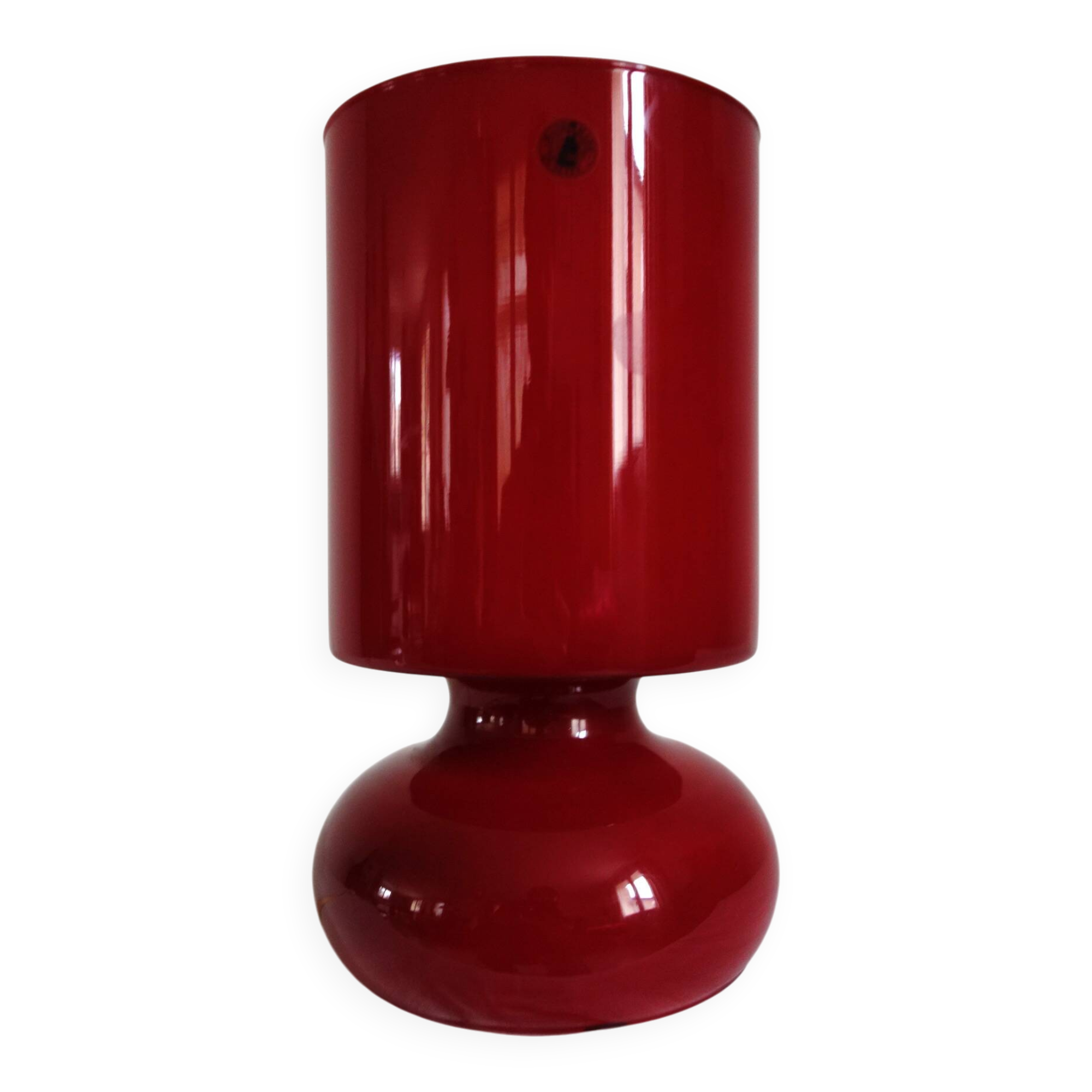 Red glass mushroom lamp IKEA from the 90s.