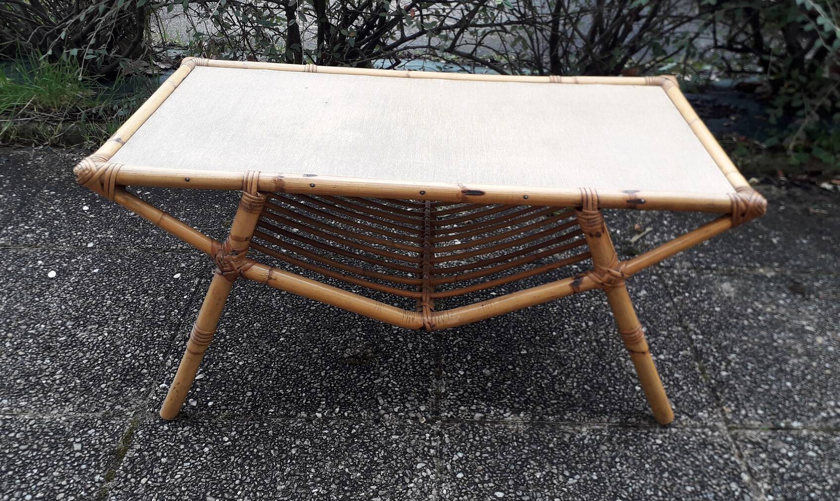 Rattan coffee table