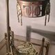 1900 bronze and brass art nouveau lamp, inspired by Napoleon 3, 35x18
