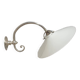 Wall lamp in opaline chrome scrolls Art Deco