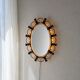 Hillebrand illuminated wall mirror wrought iron 1980s