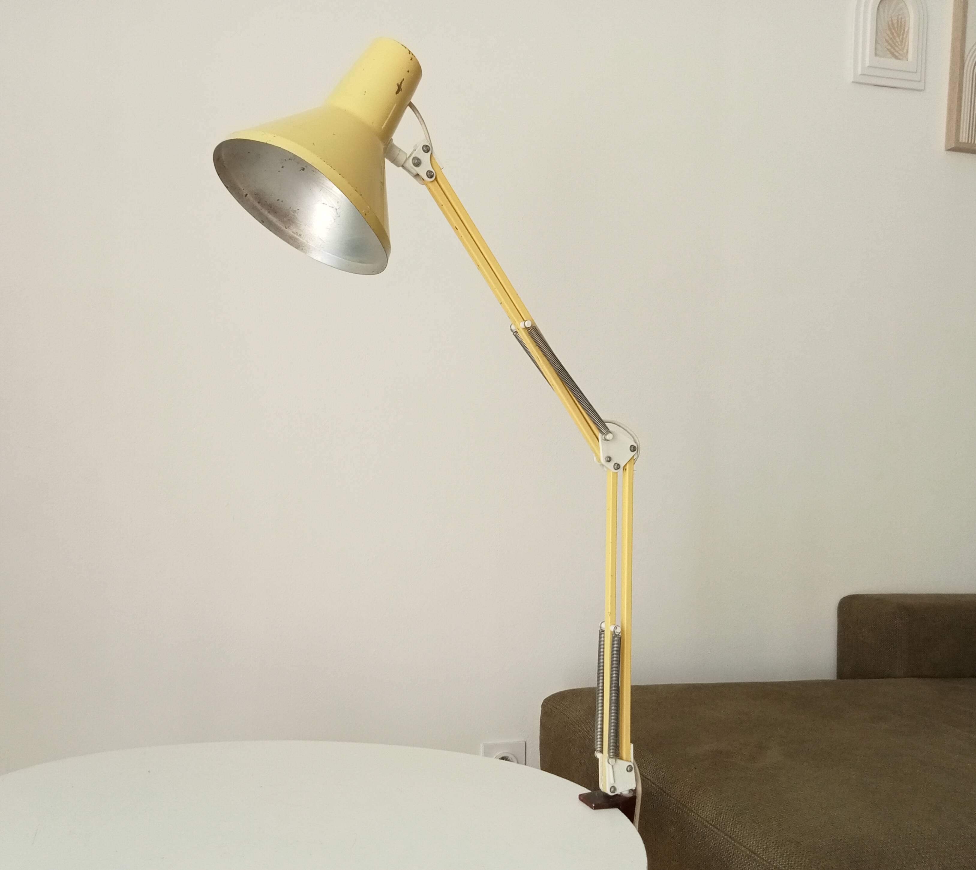 Lampe d' architecte scandinave vintage HCF Danemark pour Maxam 1968