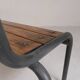 Industrial slatted bench from a French school, 1960s.