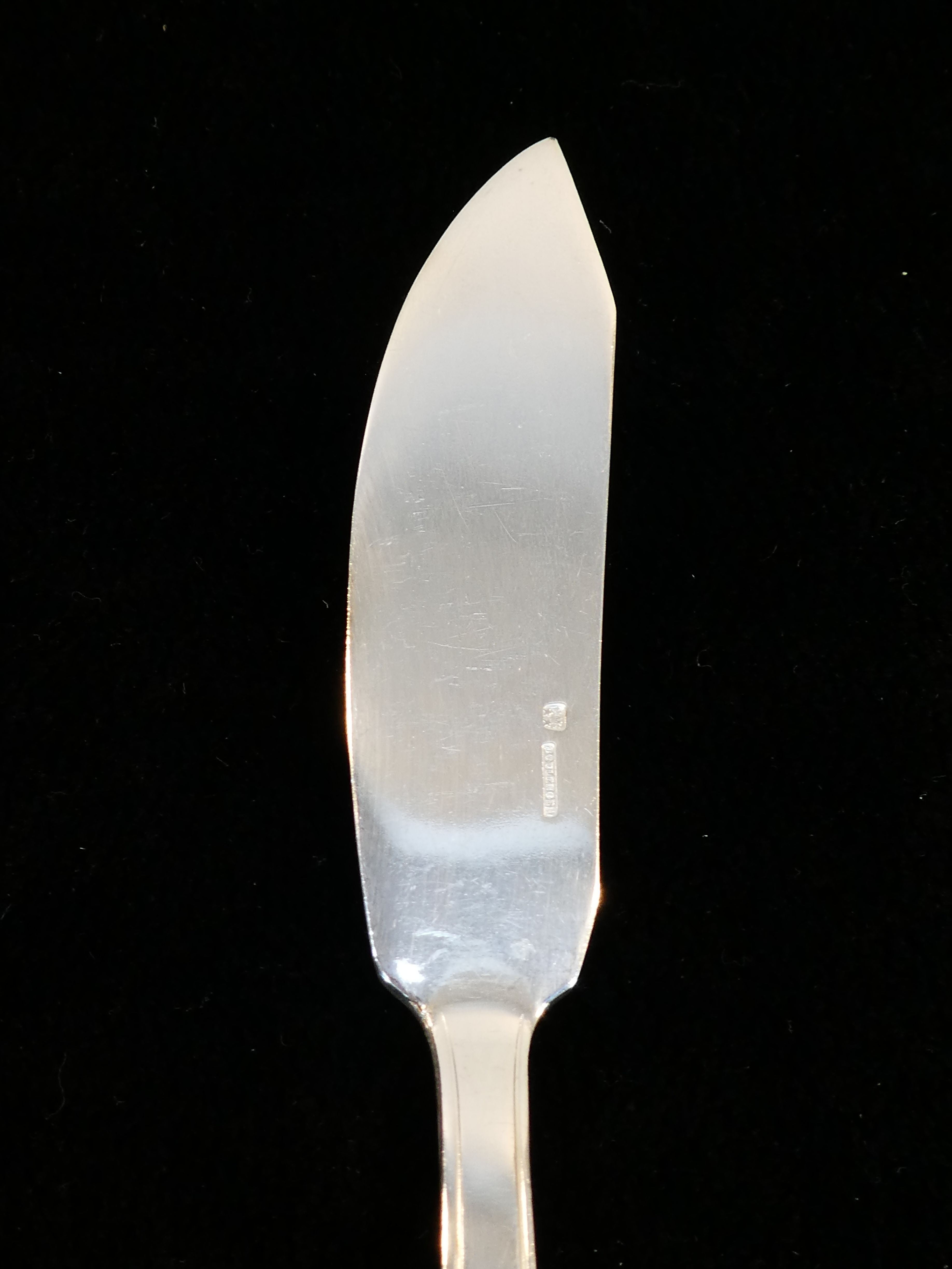 12 fish cutlery knife knife BOULENGER in silver metal Model SUZY