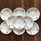 Set of 9 cups Prado Digoin and Sarreguemines