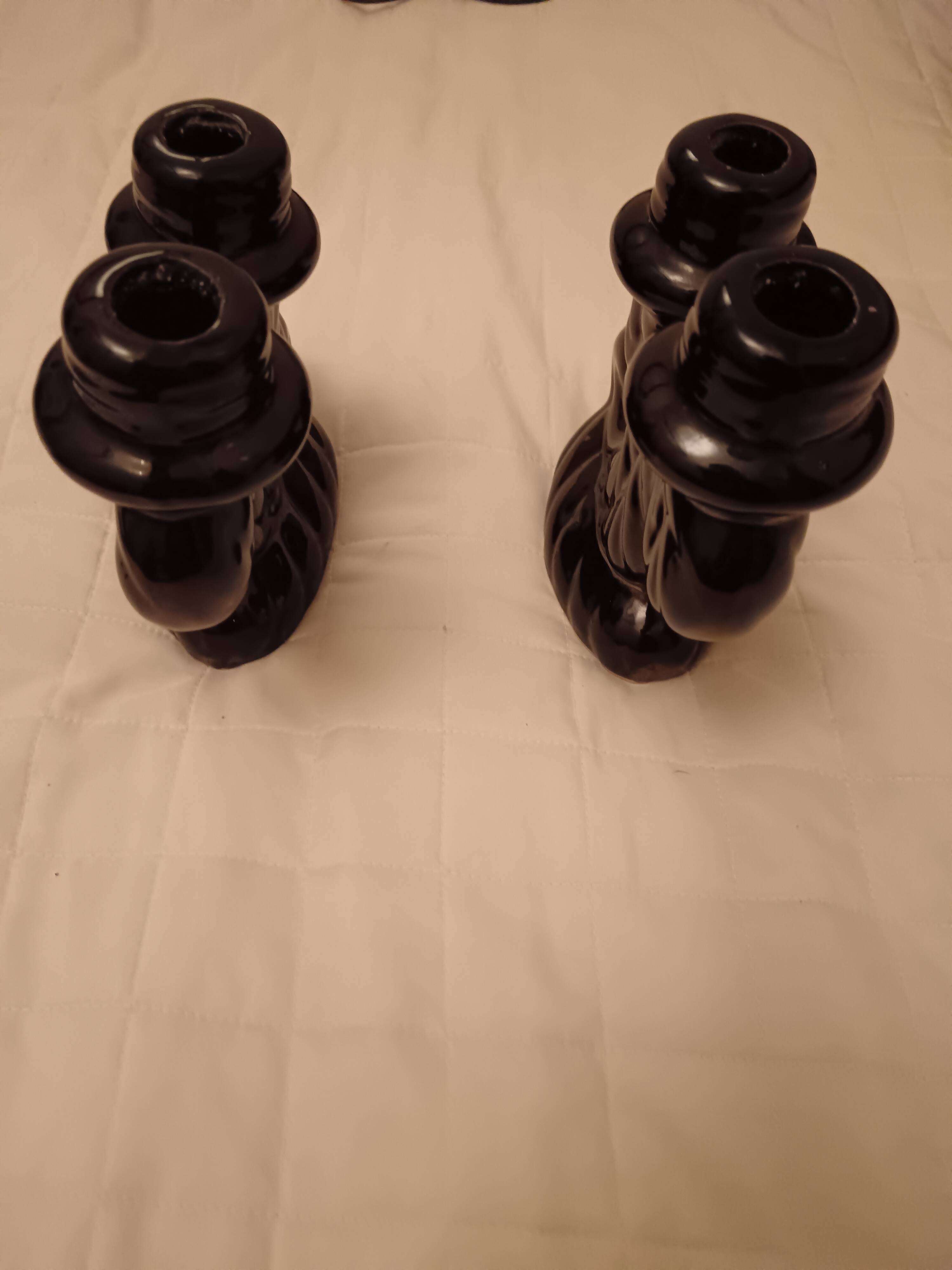 Pair of Vallauris ceramic candlesticks
