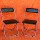 SET OF 2 VINTAGE FOLDING CHAIRS 1970 SKAI BROWN