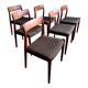 Niels Otto Møller No. 77, 6 chaises, teck et textile