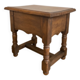 Chest bedside twentieth century solid oak pegged base spacer