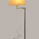 Brushed aluminium designer floor lamp - 90s modernist style