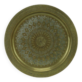 Vintage oriental plate in brass