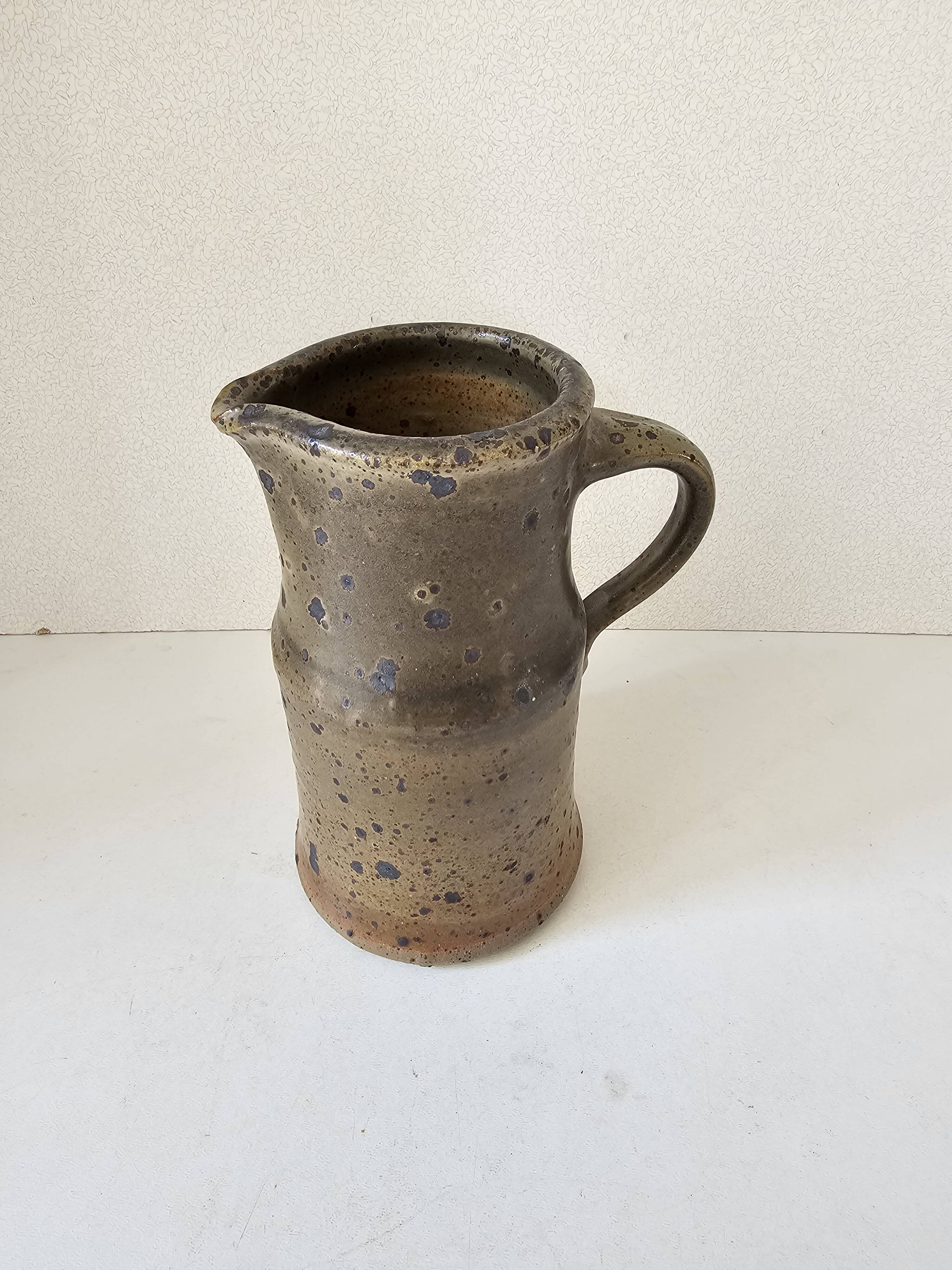 Stoneware ceramic pitcher / milk jug signed Philippe Rouart (1904 - 1993)