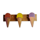Portemanteau trois patères "ice cream", vintage, années 80