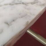 Marble design table 6 chairs 1970
