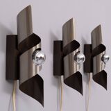 3 Appliques murales Raak Space Ace mode ''Wokkel'' 1970