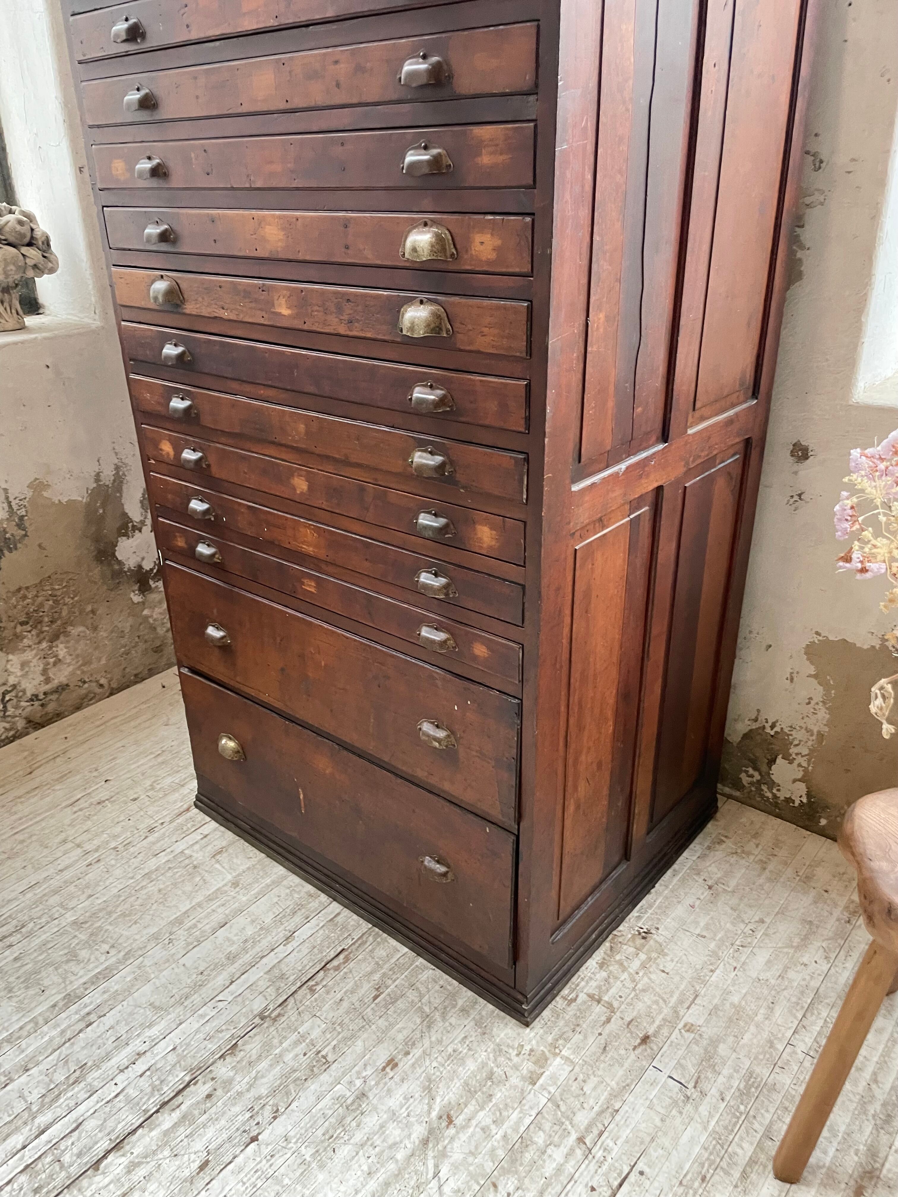 Workshop furniture printing with drawers XL oak