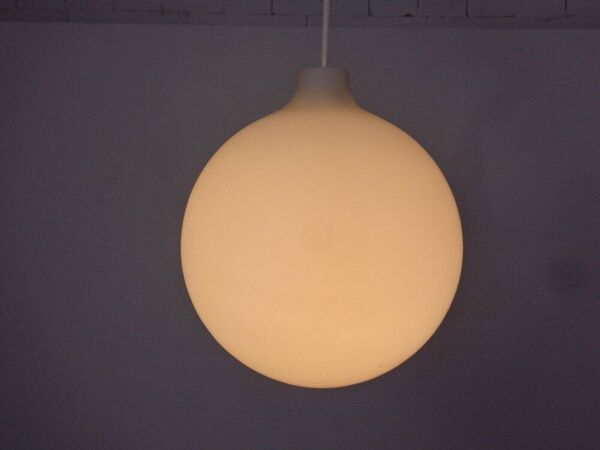 Opaline Glass Satellite Pendant Lamps by Vilhelm Wohlert for Louis Poulsen, 1960s, Set of 2