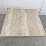 Table basse en travertin vintage, années 1970