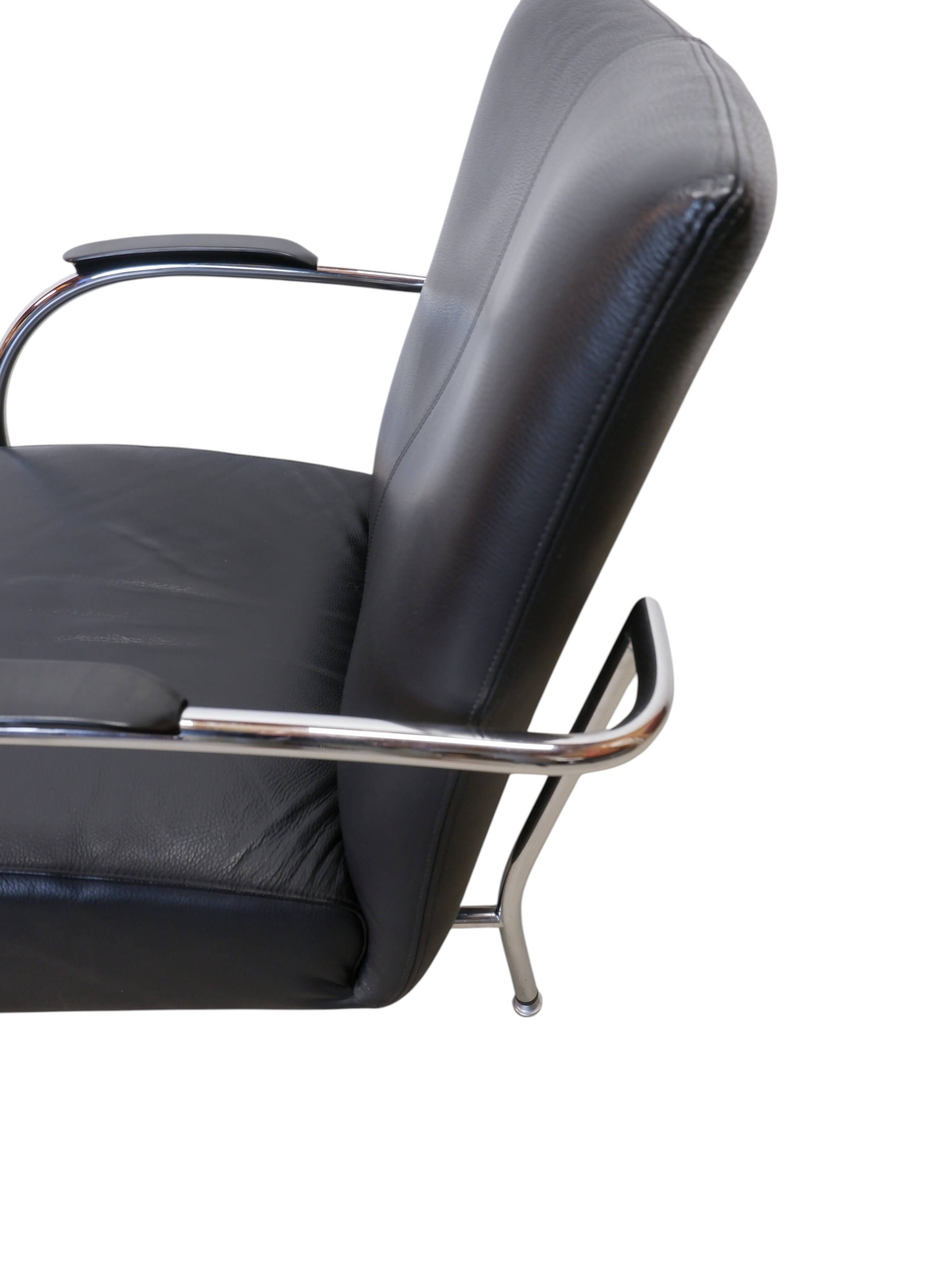 Montis black leather armchair, Holland