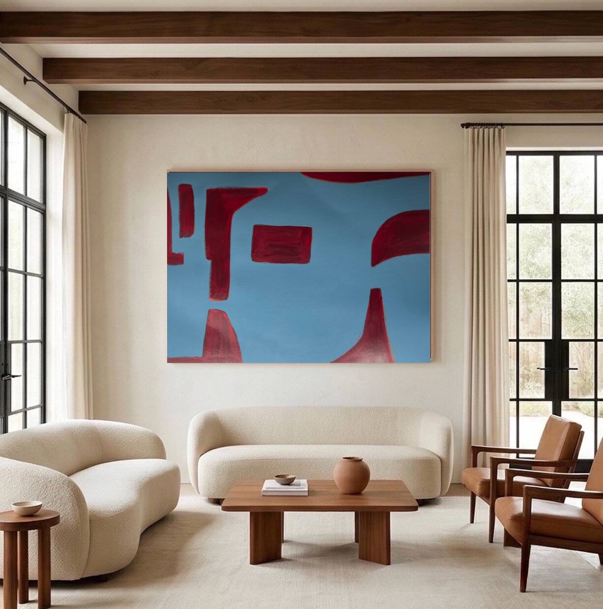 Contemporary abstract "quiet geometry"
