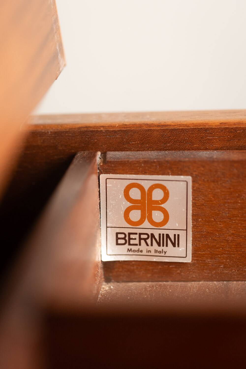 Silvio Coppola, for Bernini. Walnut enfilade with gradin. 1960s.