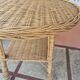 Vintage rattan wicker coffee table