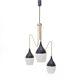 Brass chandelier with 3 pendants, 1950s