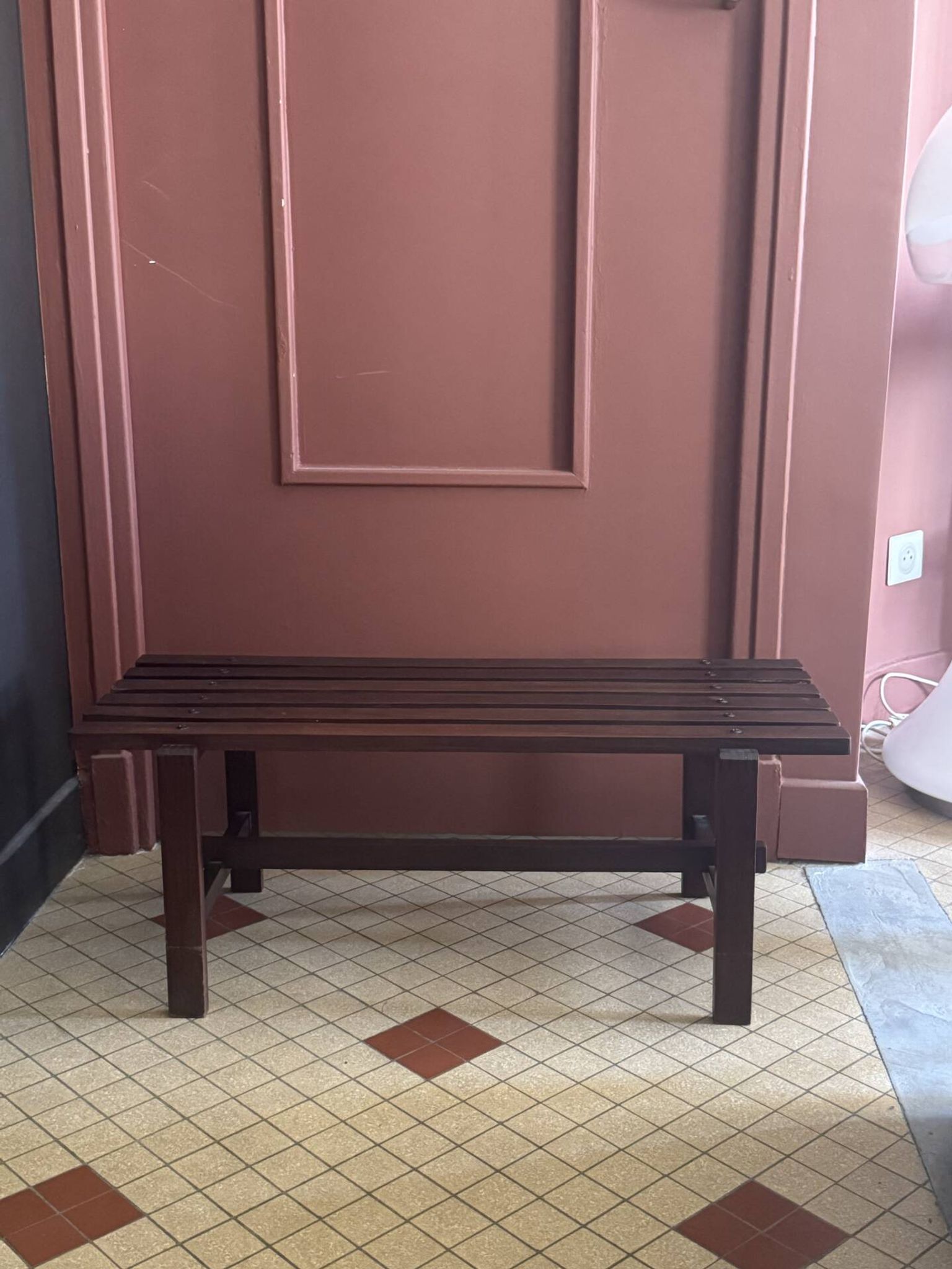 Banc en teck Ezio Longhi