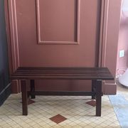 Banc en teck Ezio Longhi