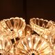 Space Age Sputnik ceiling chandelier/ceiling lamp with crystal flowers, Germany, 1970s