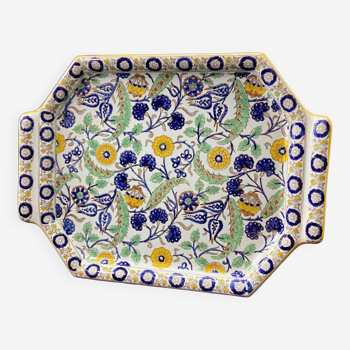 Gien earthenware tray with Persian decor