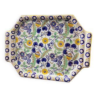 Gien earthenware tray with Persian decor