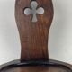 Sculptural oak brutalist chunky tripod stool, ca 1960s