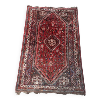 Ancien tapis Iranien  Shiraz en laine 280 cm x 170 cm