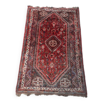 Old Iranian Shiraz wool rug 280 cm x 170 cm