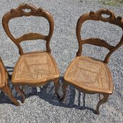 4 chaises style Louis XV en merisier