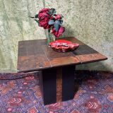 Brutalist retro vintage stone coffee table
