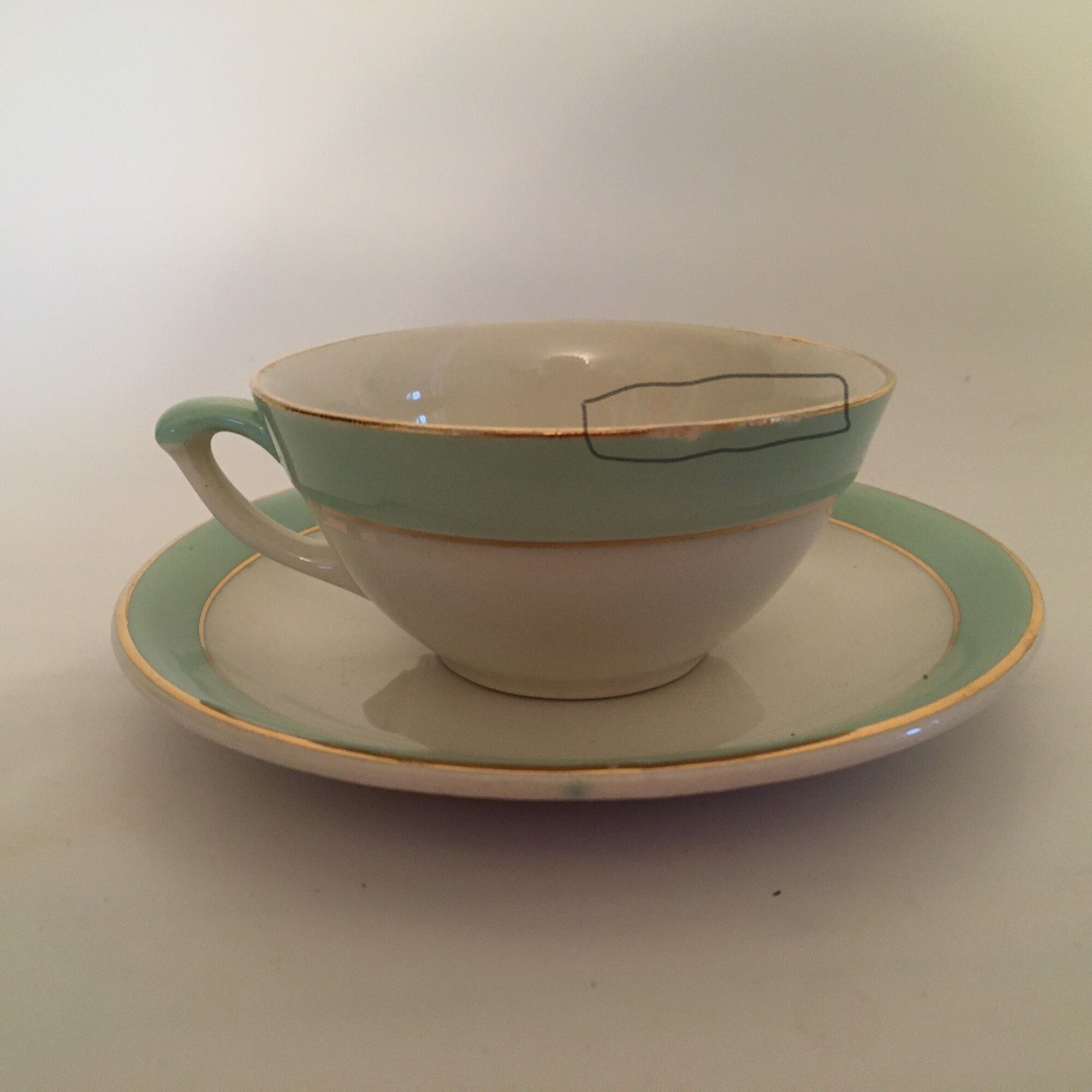 Coffee service stamped "faïencerie d'orchies nord" model "condé"