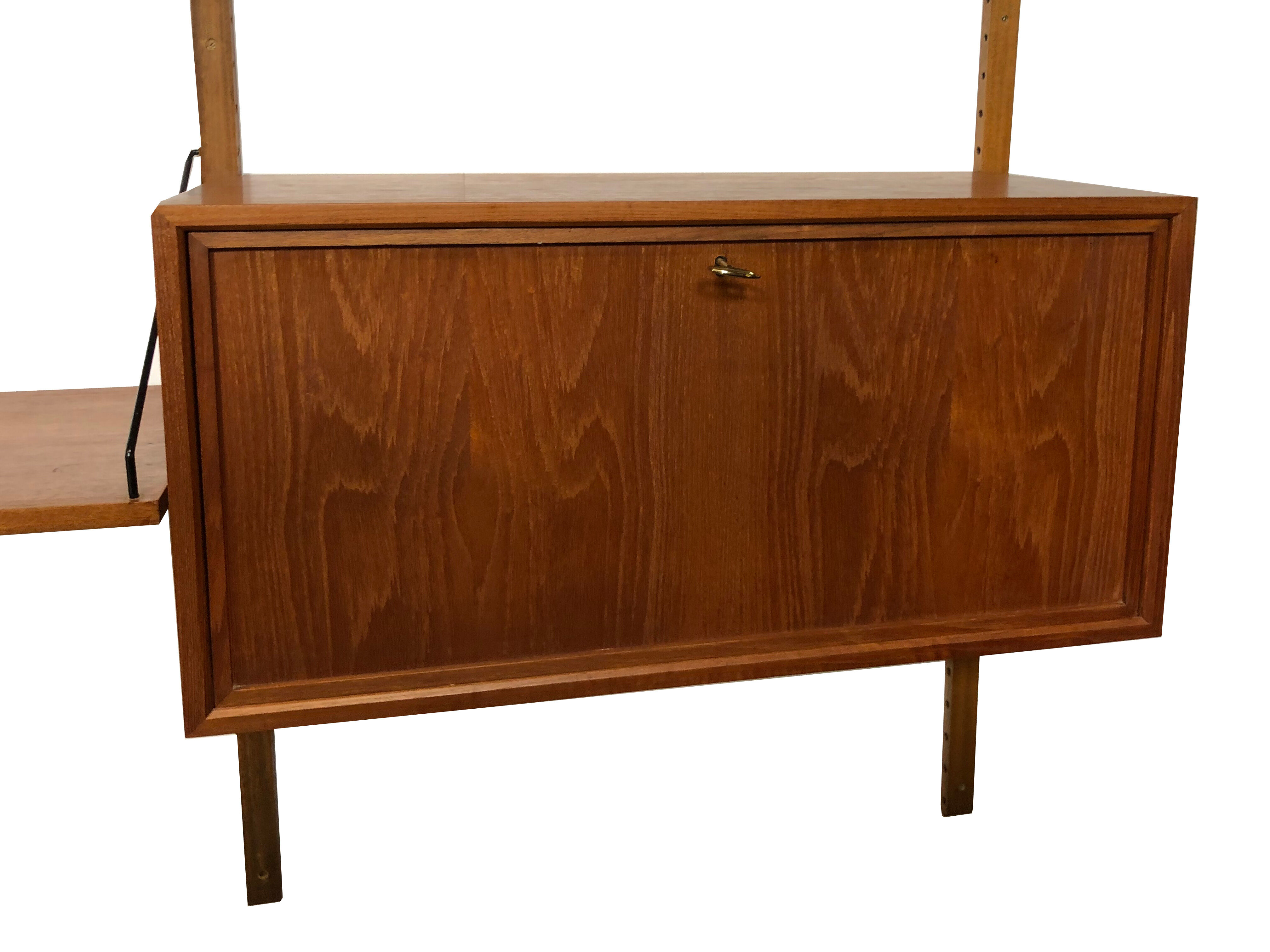 Vintage Poul Cadovius Royal System wall console from the 1960s