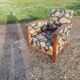 Art deco walnut armchair