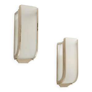 Paire d'appliques modernistes - acier