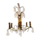 Antique brass chandelier and pampilles 6 fires